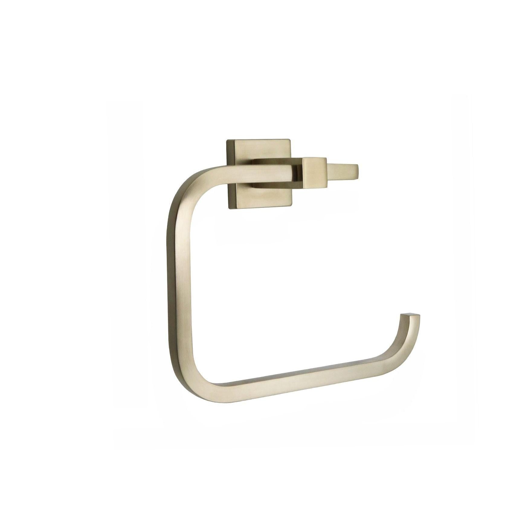 Huntington Brass Razo PVD Satin Brass Square Style Towel Ring