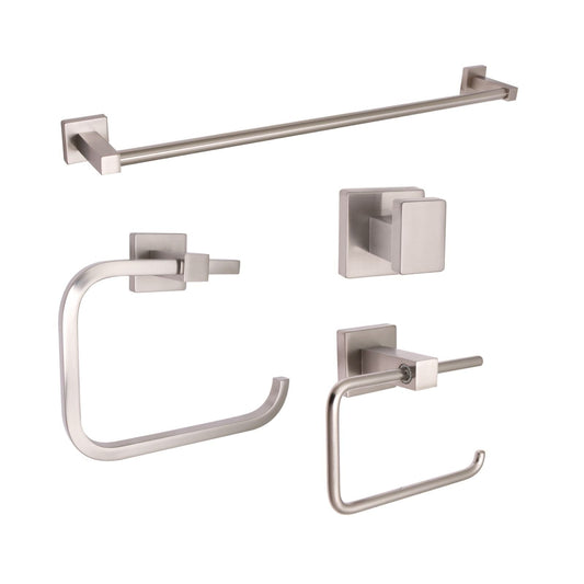 Huntington Brass Razo PVD Satin Nickel Bathroom Accessory Package