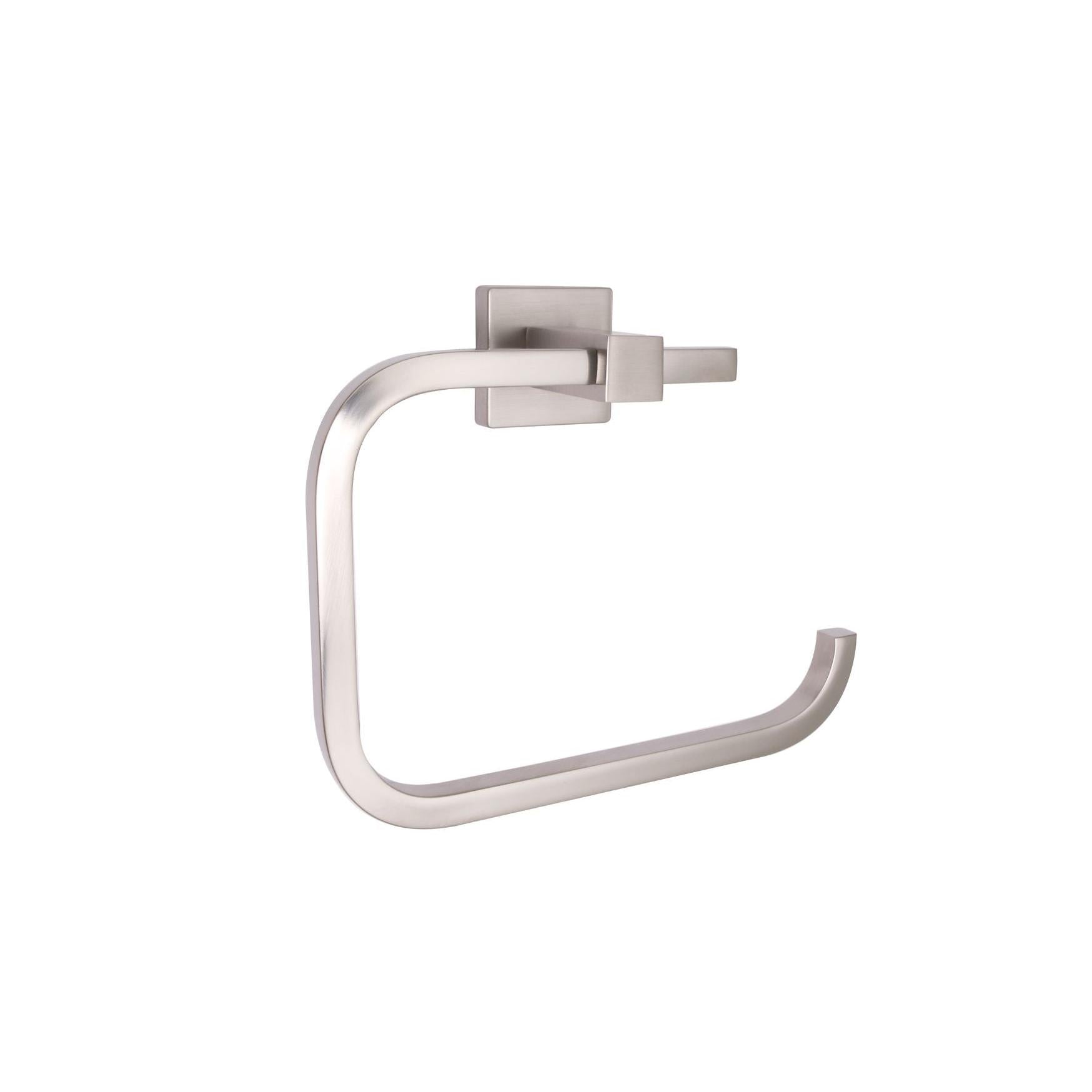Huntington Brass Razo PVD Satin Nickel Square Style Towel Ring