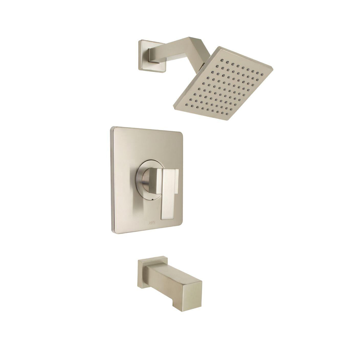 Huntington Brass Razo PVD Satin Nickel Tub and Shower Package