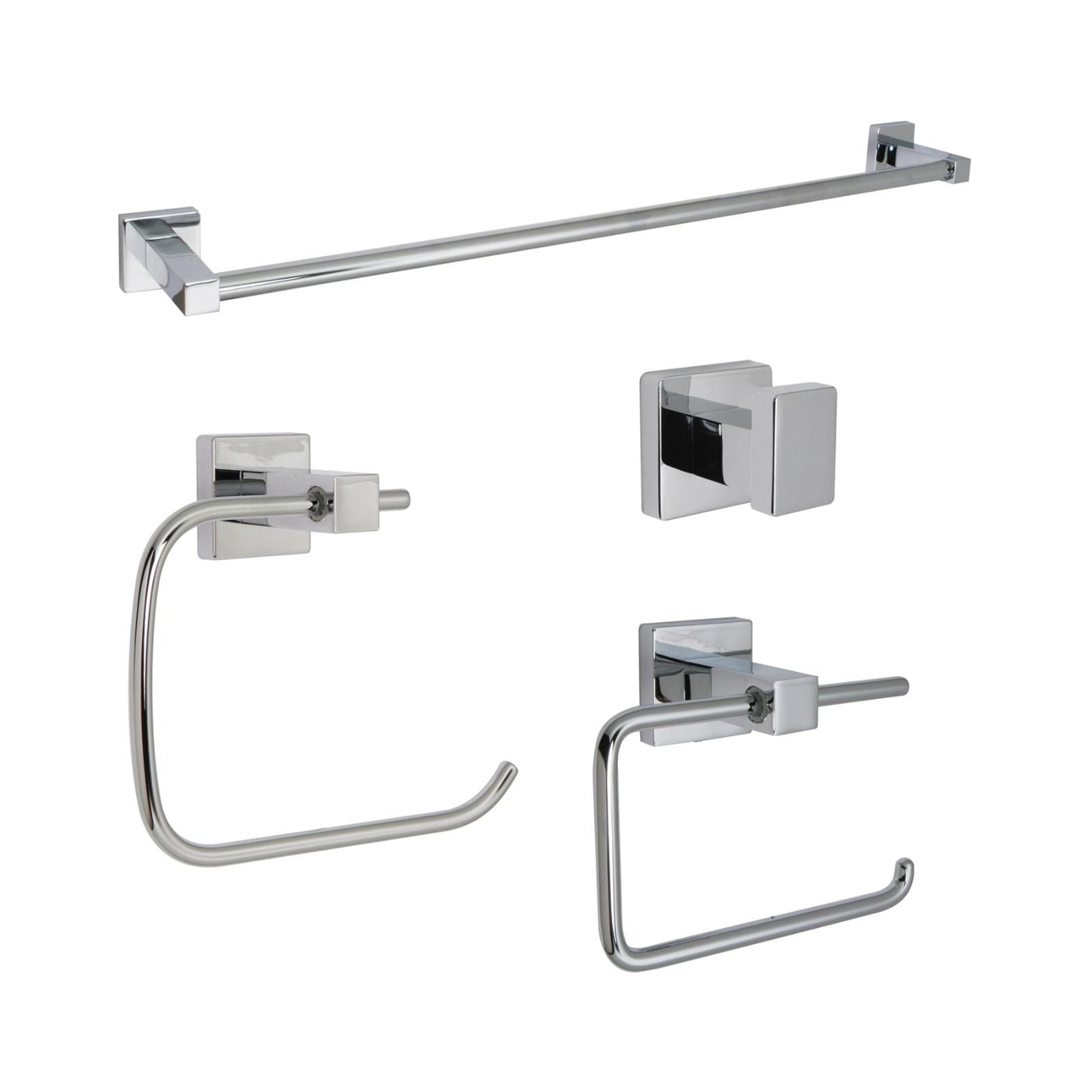 Huntington Brass Razo Polished Chrome Bathroom Accessory Package