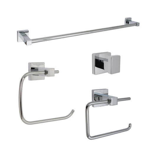 Huntington Brass Razo Polished Chrome Bathroom Accessory Package