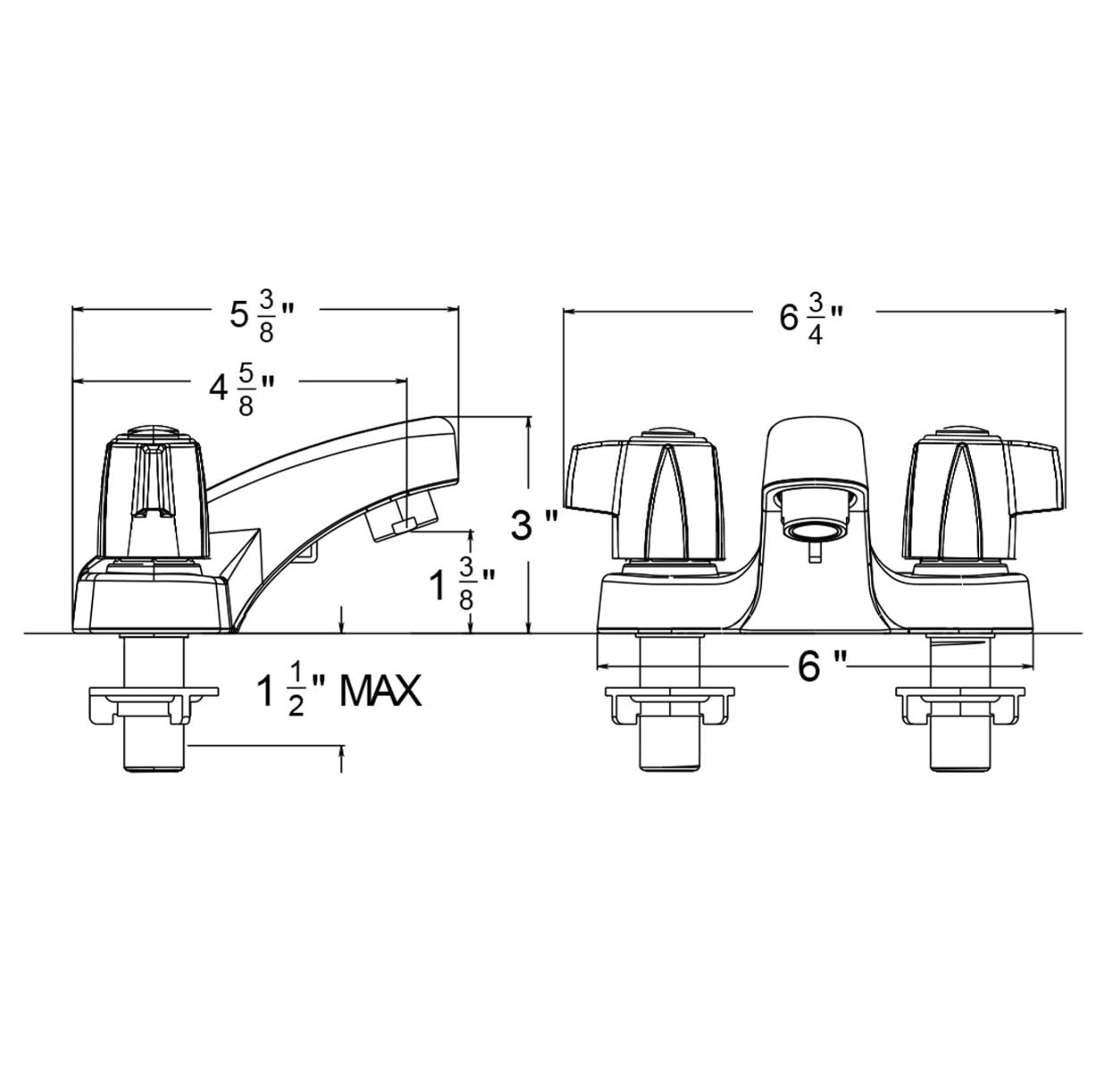 Huntington Brass Reliaflo Polished Chrome Center Set Bathroom Faucet (W4310301-2)