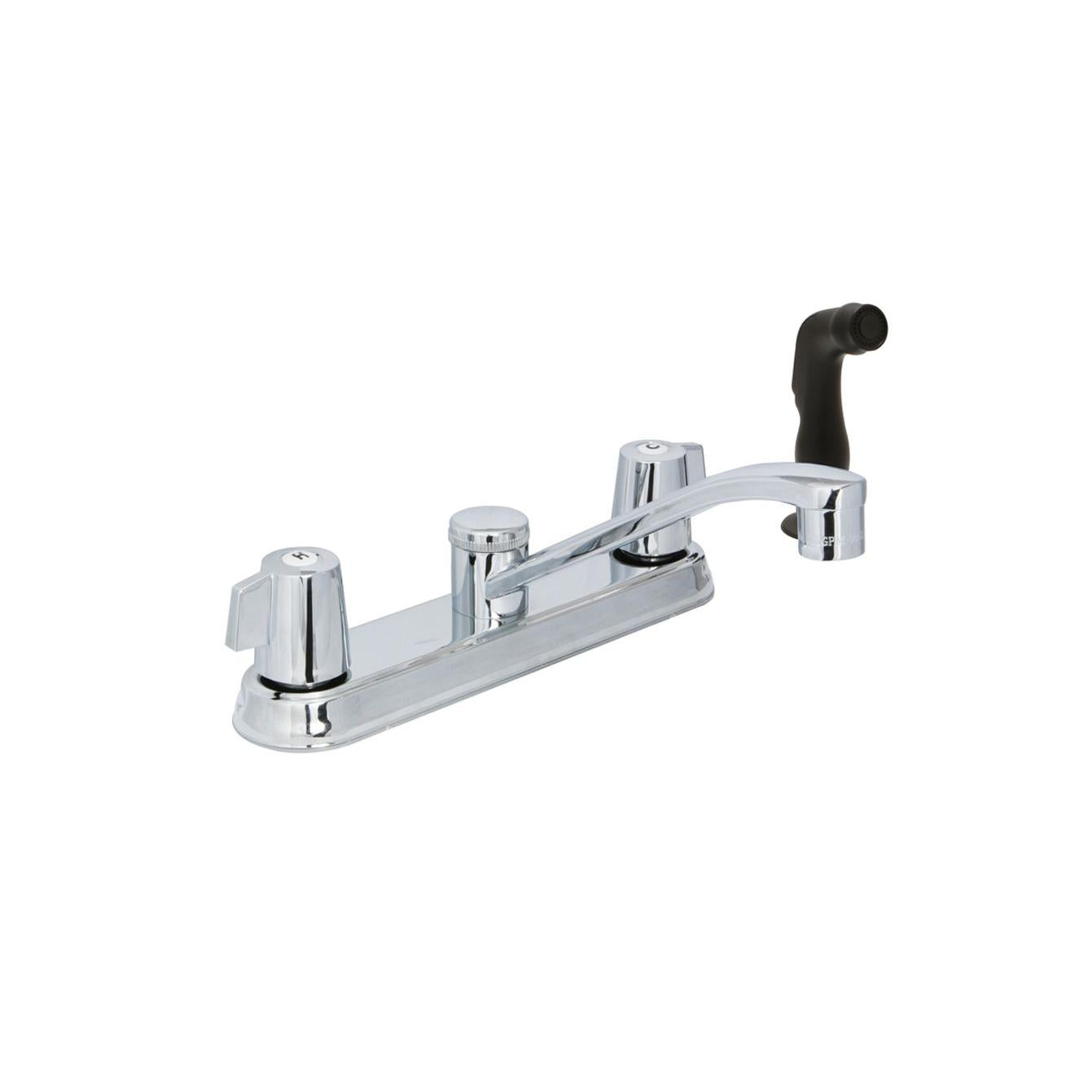 Huntington Brass Reliaflo Polished Chrome Kitchen Faucet With Side Sprayer