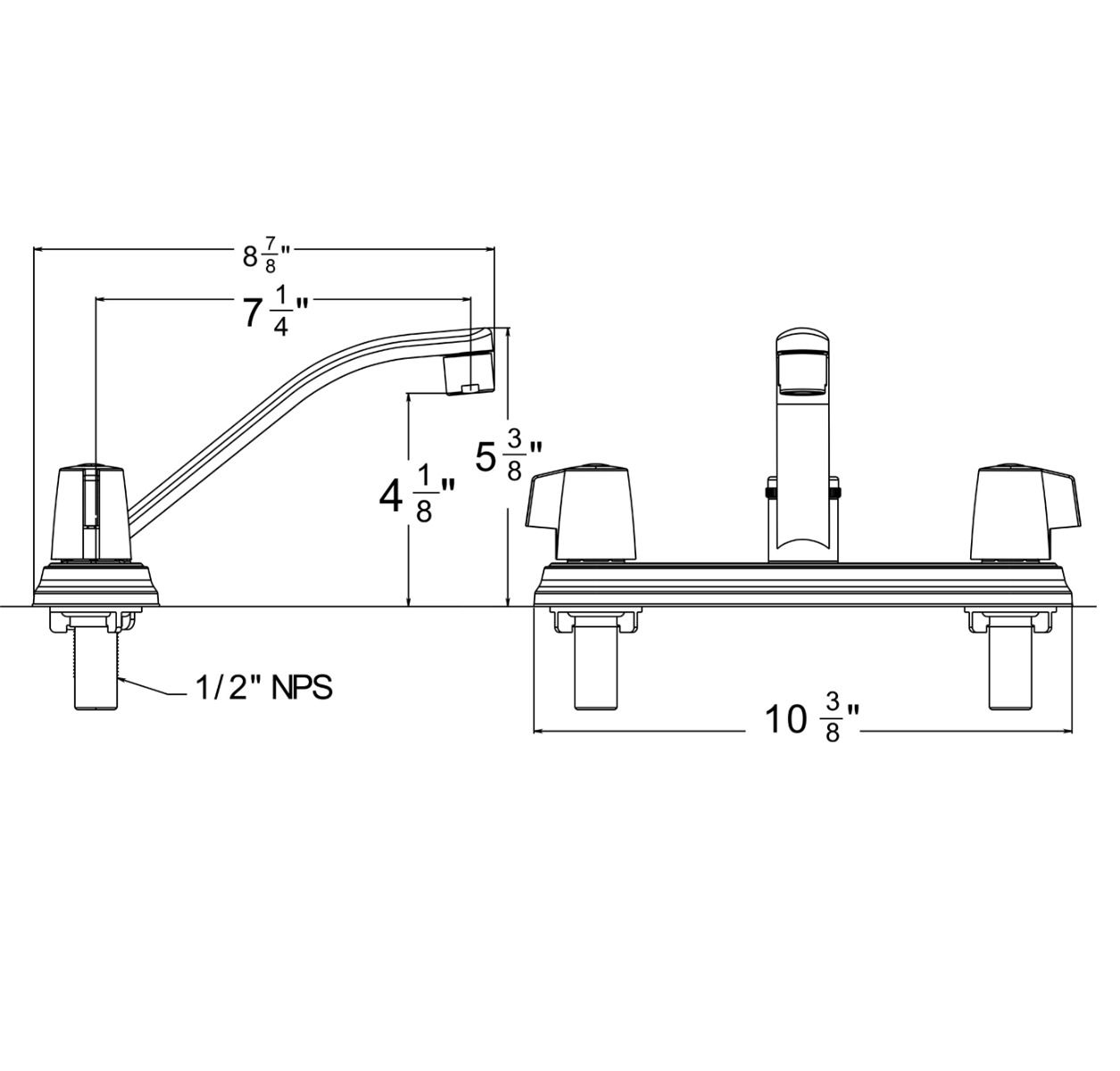 Huntington Brass Reliaflo Polished Chrome Kitchen Faucet Without Side Sprayer