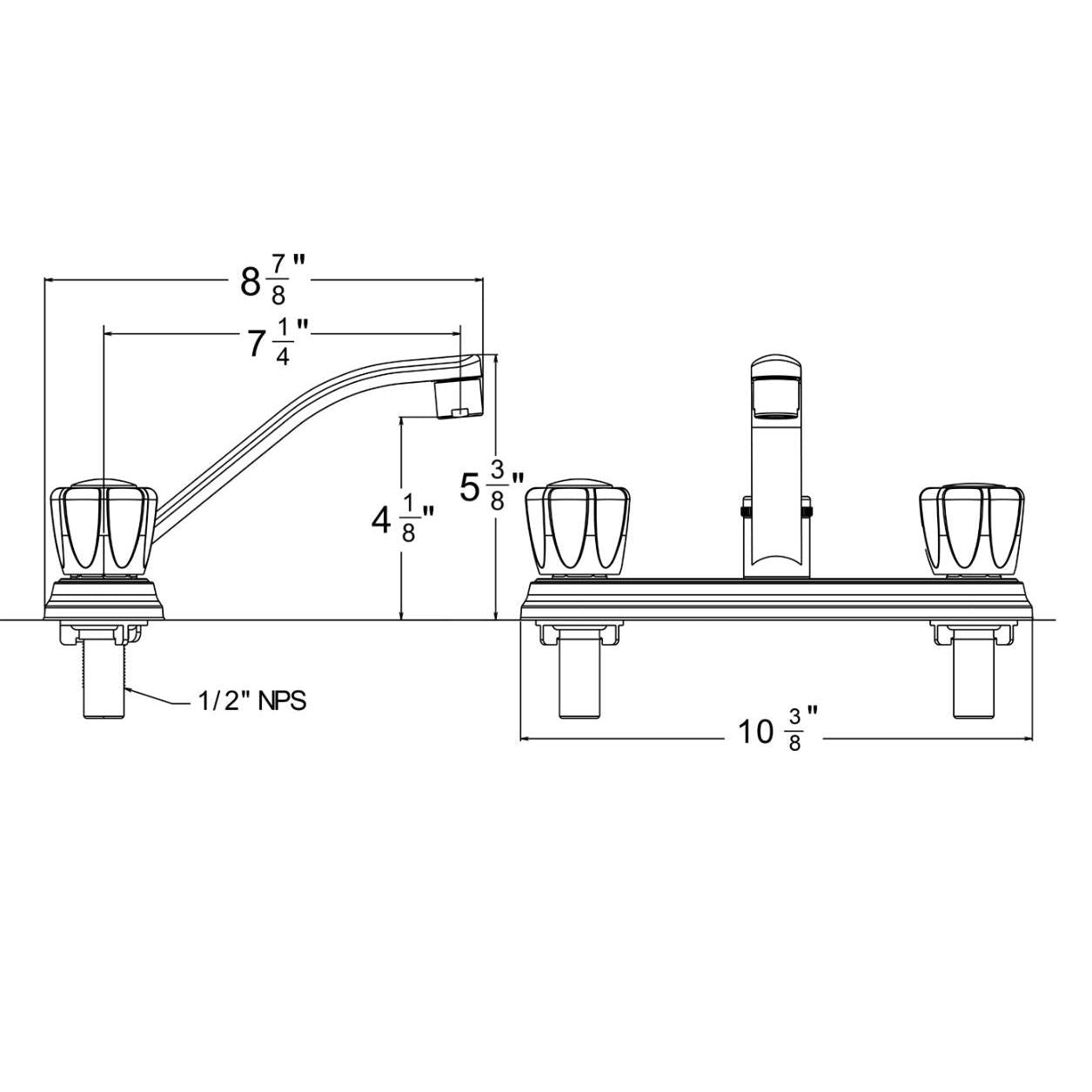 Huntington Brass Reliaflo Polished Chrome Kitchen Faucet Without Side Sprayer (K2210001)