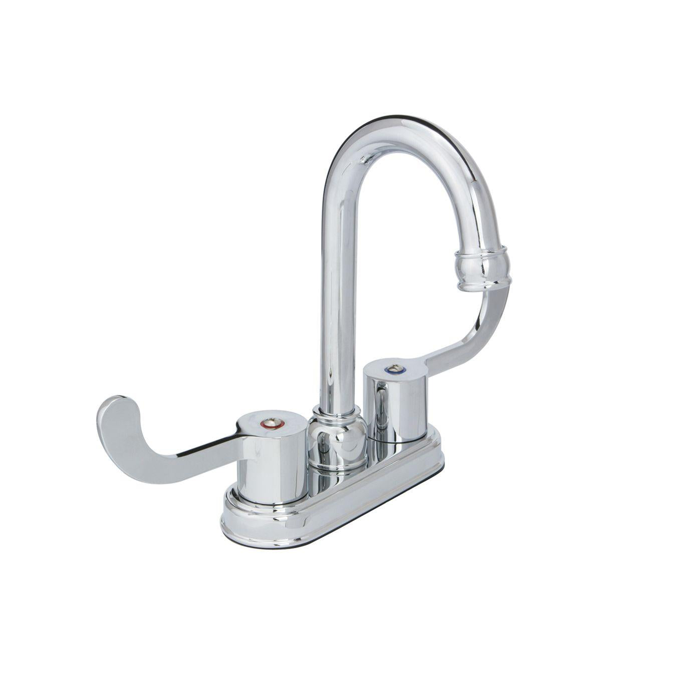 Huntington Brass Reliaflo Polished Chrome Three Hole Dual Handle Bar Faucet
