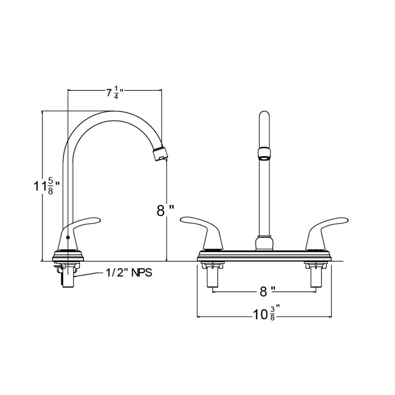 Huntington Brass Reliaflo Polished Chrome Trend Kitchen Faucet Without Side Sprayer