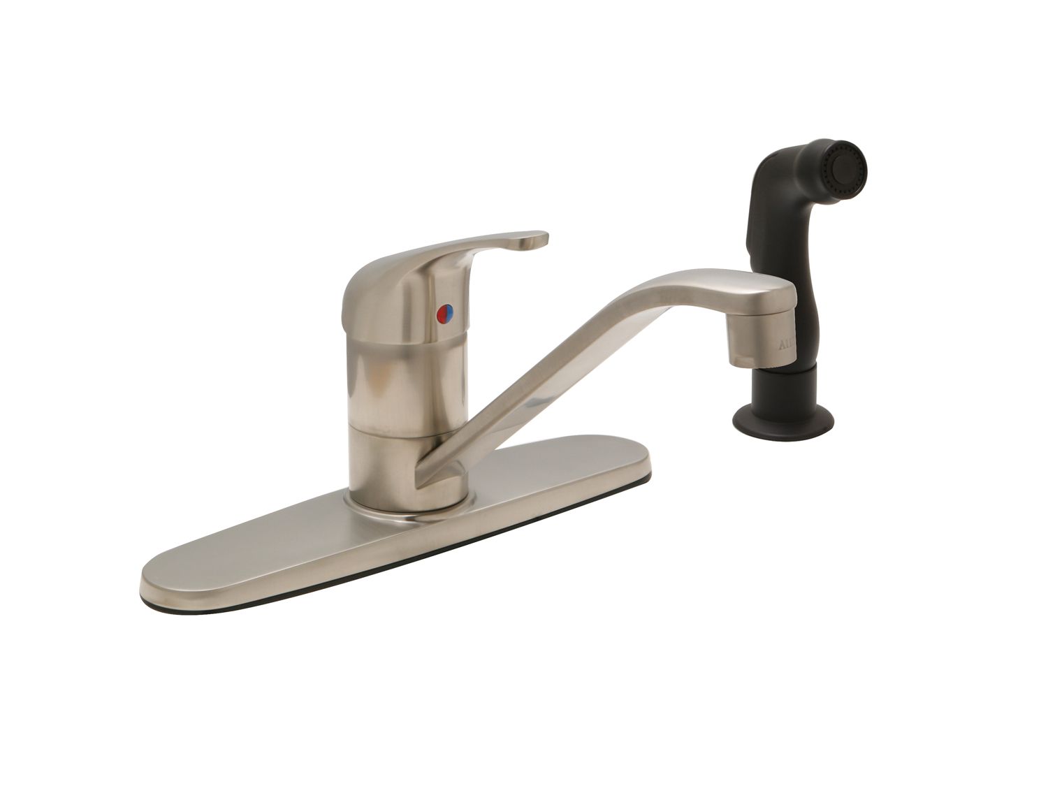 Huntington Brass Reliaflo Satin Nickel Kitchen Faucet With Side Sprayer