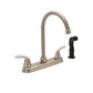 Huntington Brass Reliaflo Satin Nickel Trend Kitchen Faucet With Side Sprayer