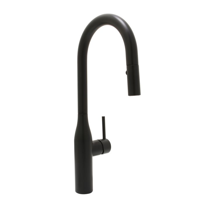 Huntington Brass Rise Matte Black Pull-Down Kitchen Faucet