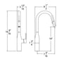 Huntington Brass Rise PVD Satin Brass Pull-Down Kitchen Faucet