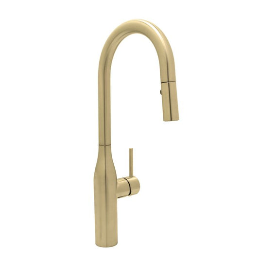 Huntington Brass Rise PVD Satin Brass Pull-Down Kitchen Faucet