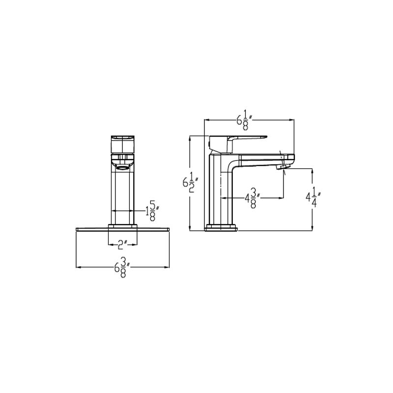Huntington Brass Sevaun PVD Satin Nickel Single Control Lavatory Faucet