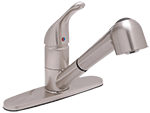 Huntington Brass Standard Pull-Out 7" PVD Satin Nickel Kitchen Faucet by Chemcore Industries