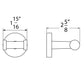 Huntington Brass Tazio Matte Black Robe Hook