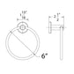 Huntington Brass Tazio Matte Black Towel Ring