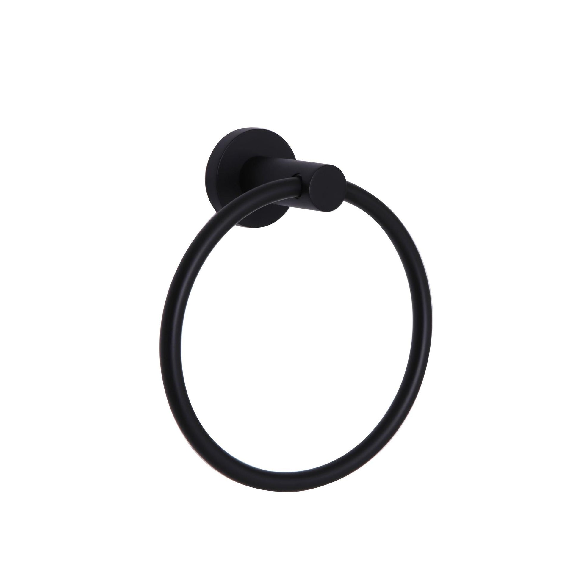 Huntington Brass Tazio Matte Black Towel Ring