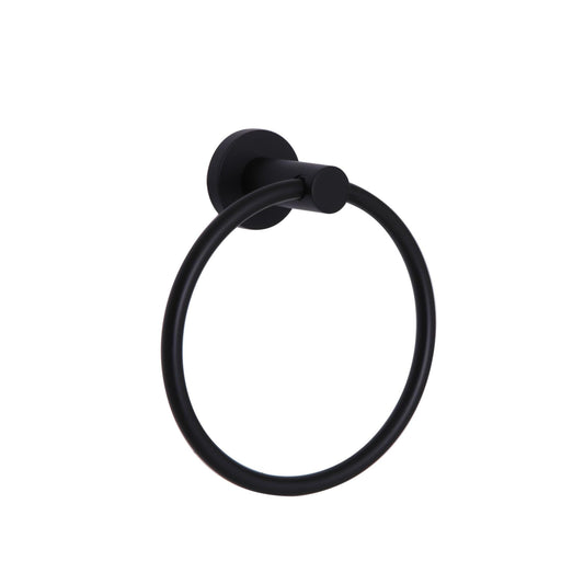 Huntington Brass Tazio Matte Black Towel Ring