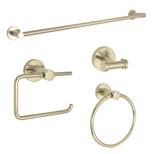 Huntington Brass Tazio PVD Satin Brass Bathroom Accessory Package