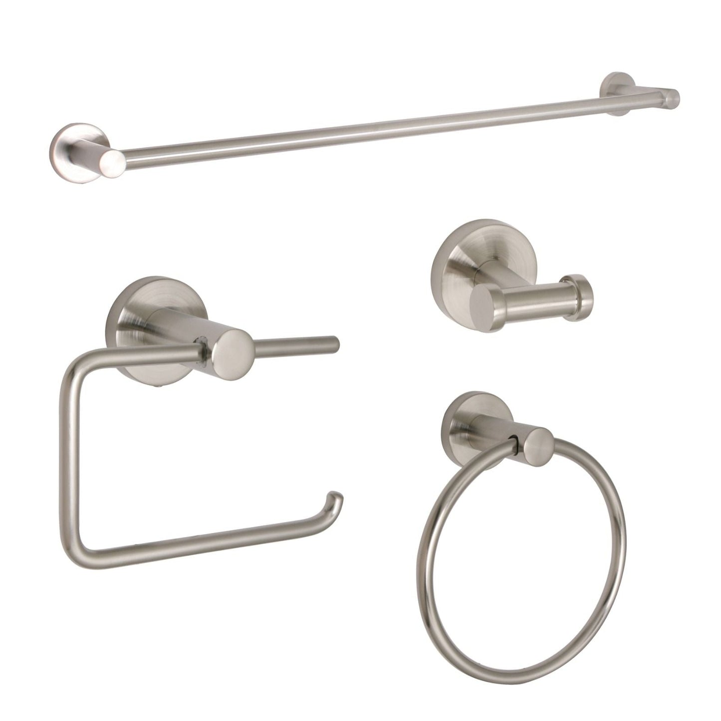 Huntington Brass Tazio PVD Satin Nickel Bathroom Accessory Package