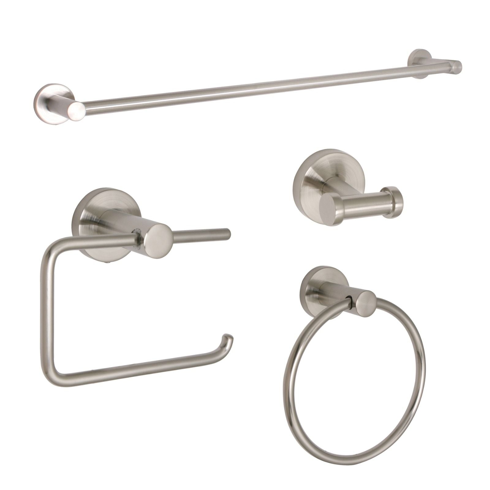 Huntington Brass Tazio PVD Satin Nickel Bathroom Accessory Package