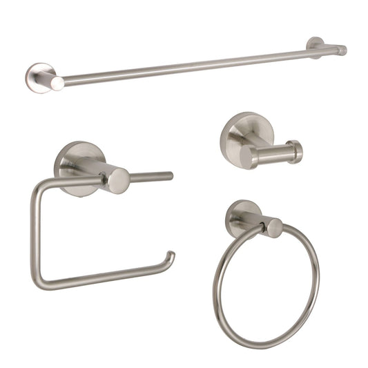 Huntington Brass Tazio PVD Satin Nickel Bathroom Accessory Package