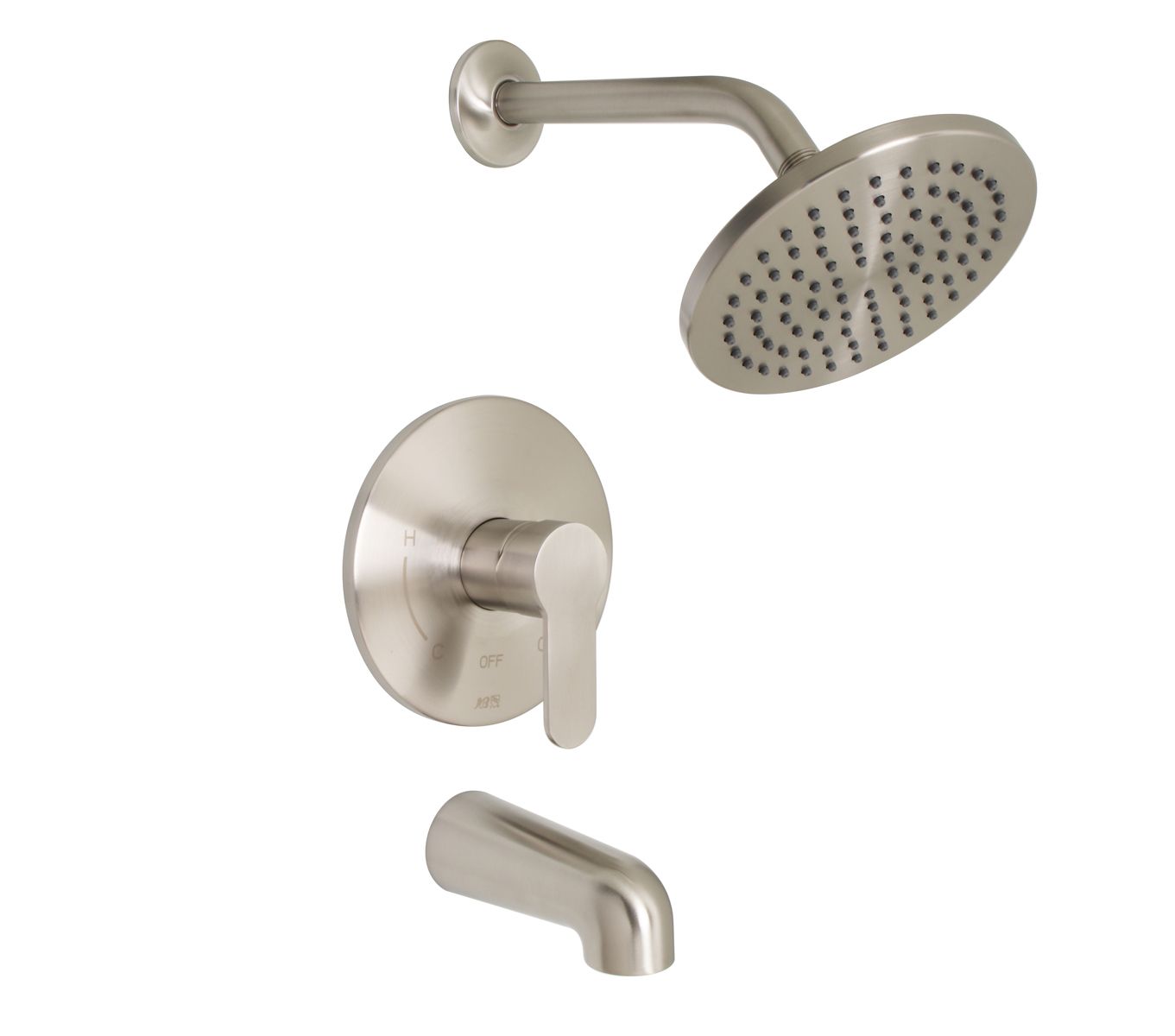 Huntington Brass Tazio PVD Satin Nickel Tub and Shower Trim Kit