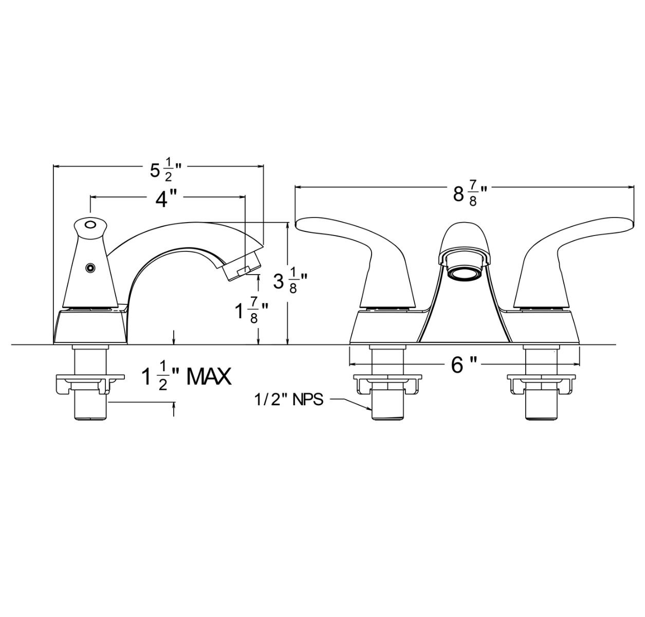 Huntington Brass Trend Matte Black Center Set Faucet (W4320049-2)