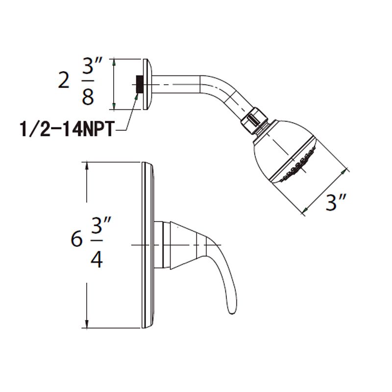 Huntington Brass Trend Polished Chrome Shower Trim Kit ONLY