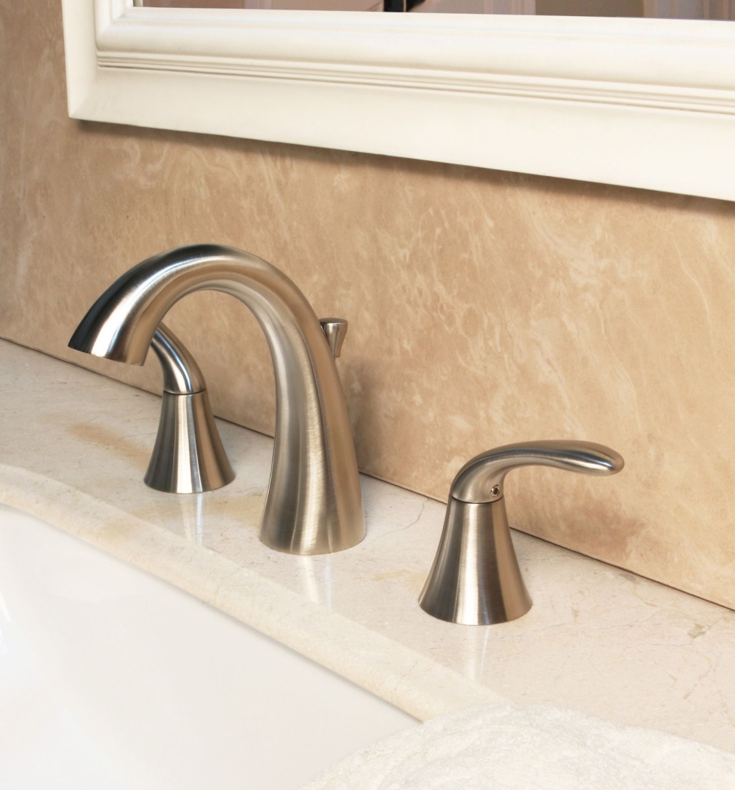 Huntington Brass Trend Satin Nickel Widespread Lavatory Faucet