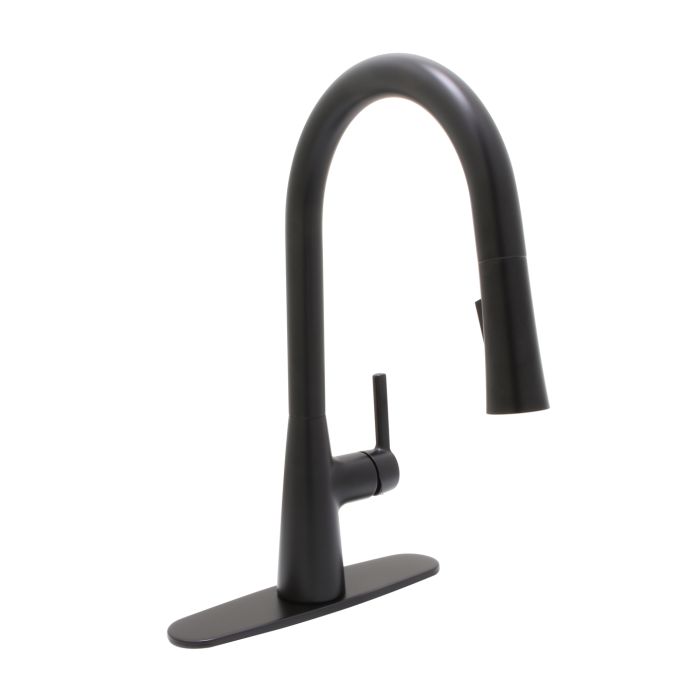 Huntington Brass Vezzo Matte Black Pull-Down Kitchen Faucet