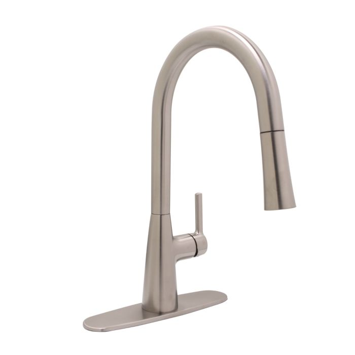 Huntington Brass Vezzo PVD Satin Nickel Pull-Down Kitchen Faucet