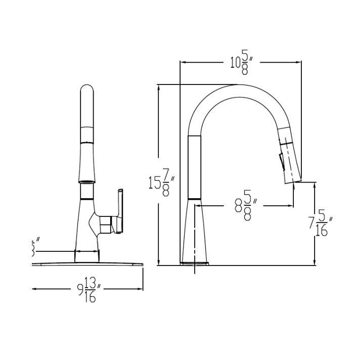 Huntington Brass Vezzo Polished Chrome Pull-Down Kitchen Faucet