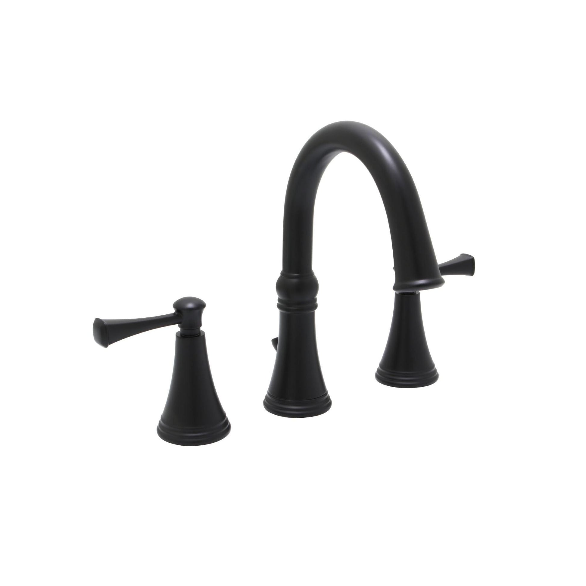 Huntington Brass Woodbury Matte Black Widespread Lavatory Faucet