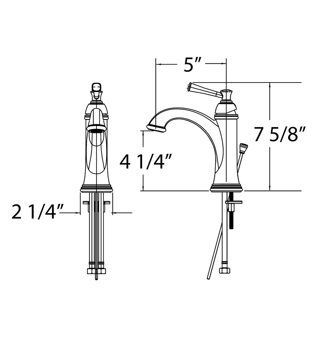 Huntington Brass Woodbury PVD Satin Brass Single Control Lavatory Faucet