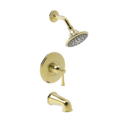 Huntington Brass Woodbury PVD Satin Brass Tub and Shower Package