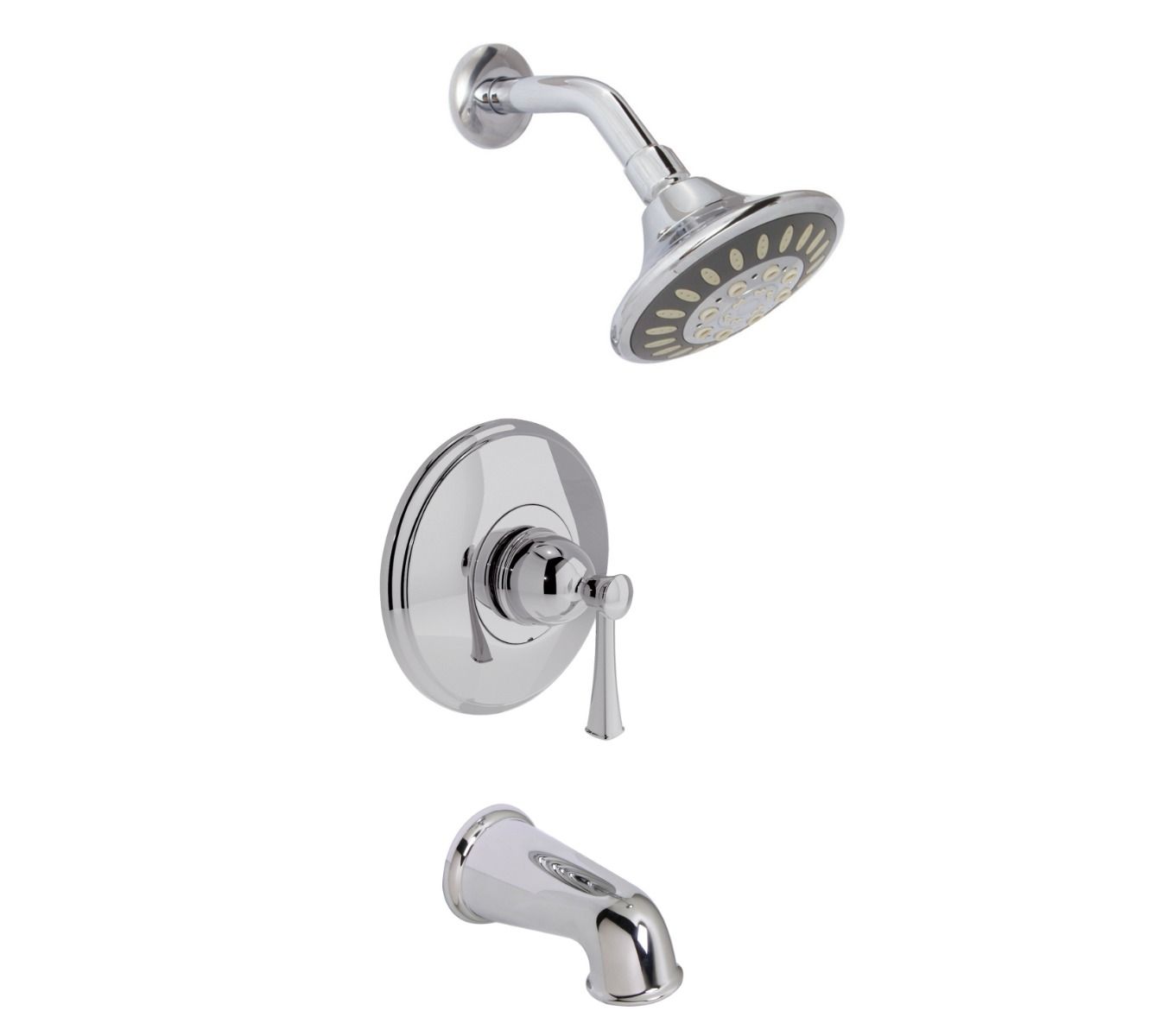 Huntington Brass Woodbury Polished Chrome Tub and Shower Package