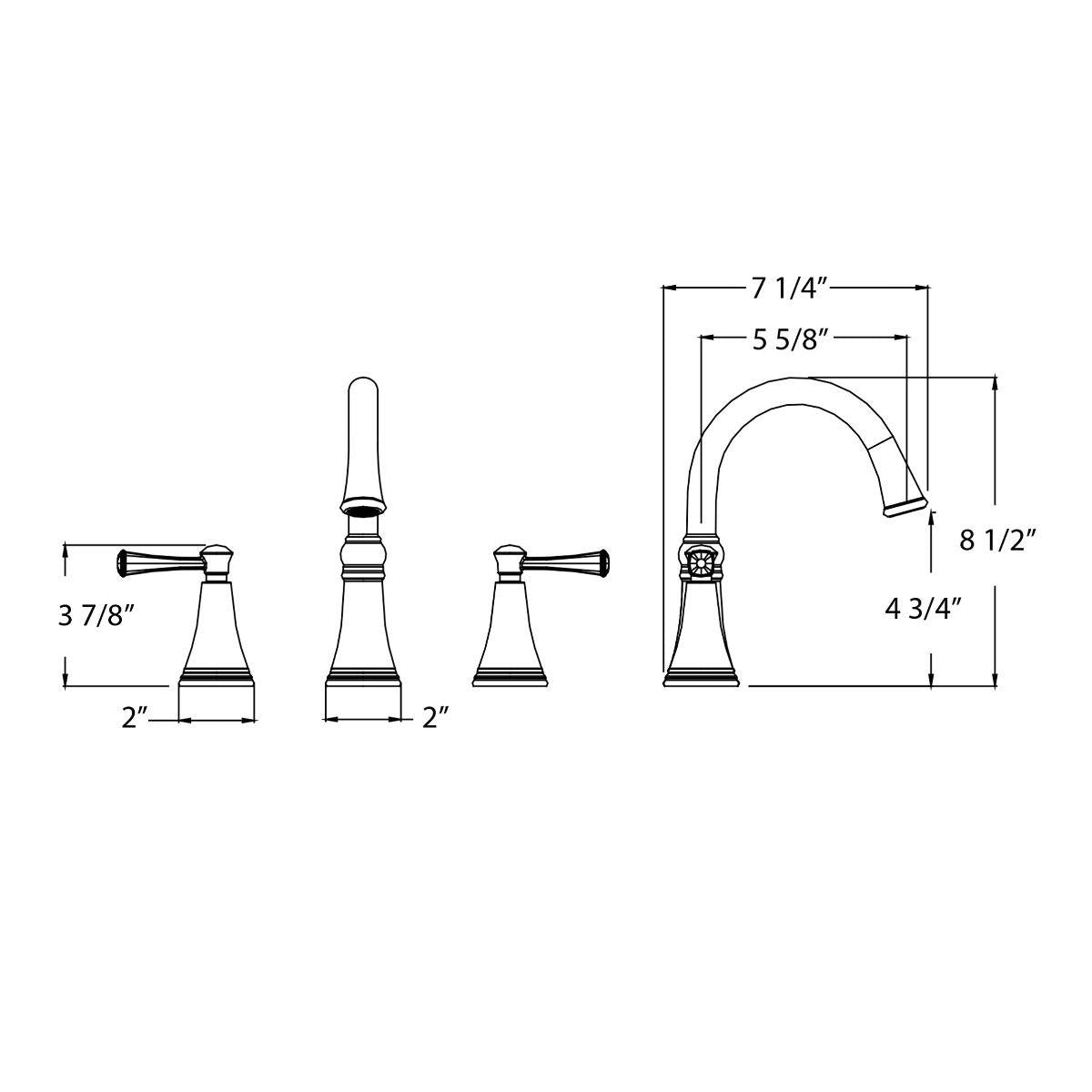 Huntington Brass Woodbury Polished Chrome Widespread Lavatory Faucet