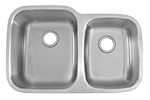 Intrepid Dual Bowl 60/40 32" Stainless Steel Kirchen Sink by Chemcore Industries
