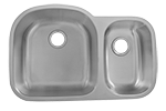 Intrepid Dual Bowl 70/30 32" Stainless Steel Kirchen Sink by Chemcore Industries