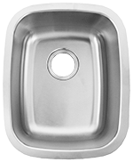 Intrepid Tall Bar / Small Single 15" Stainless Steel Kirchen Sink by Chemcore Industries