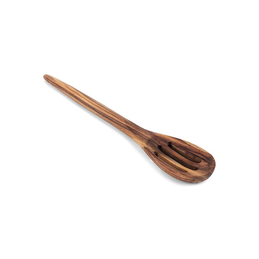Ironwood Gourmet Acacia Wood 12" Slotted Spoon Utensil for Cooking and Serving - (45 Pieces)