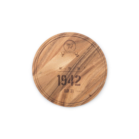 Ironwood Gourmet Acacia Wood 1942 Wine Barrel Engraving Circle Serving Board - (15 Pieces)