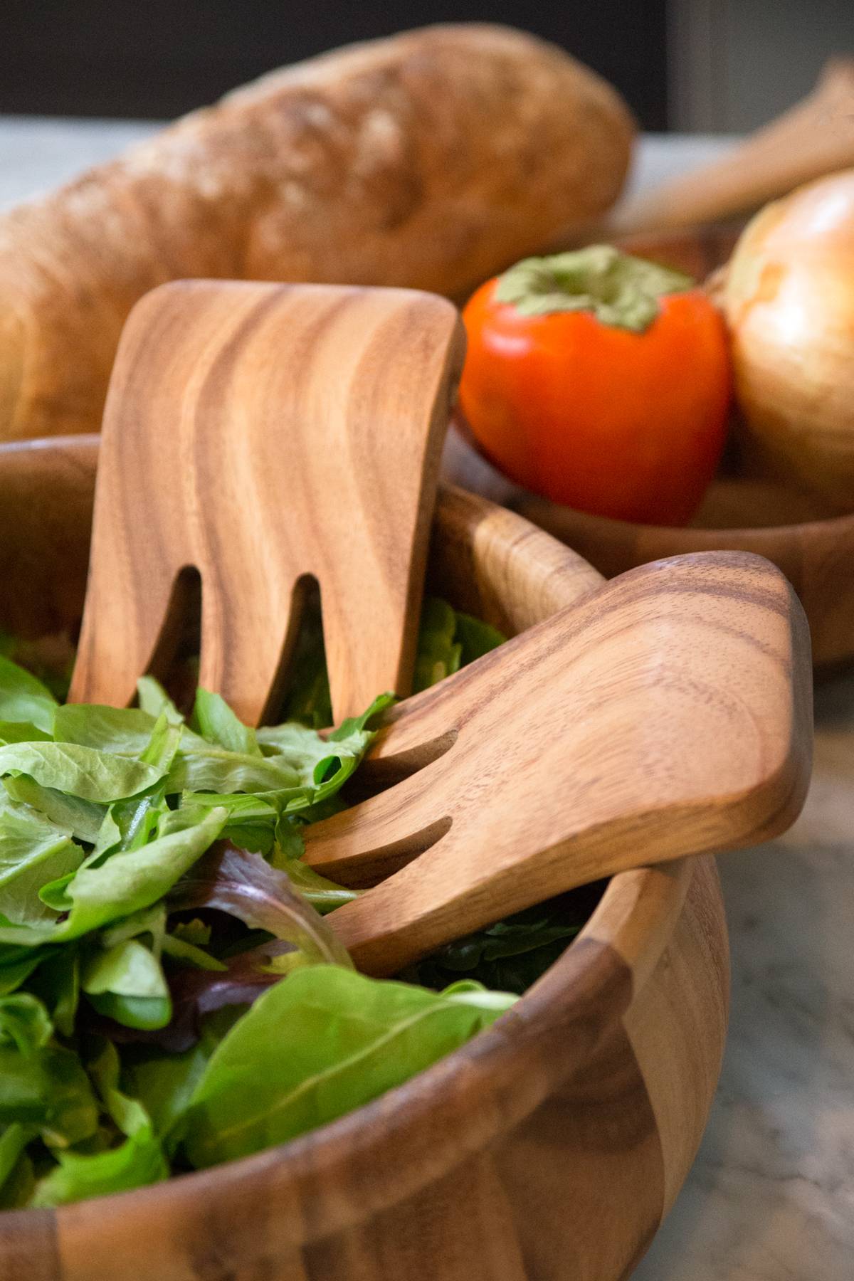 Ironwood Gourmet Acacia Wood 2-Piece Bear Claw Salad Server Set - (27 Sets)