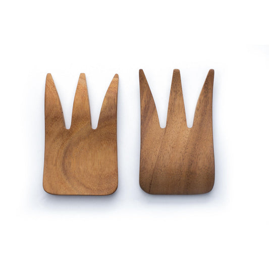 Ironwood Gourmet Acacia Wood 2-Piece Bear Claw Salad Server Set - (27 Sets)