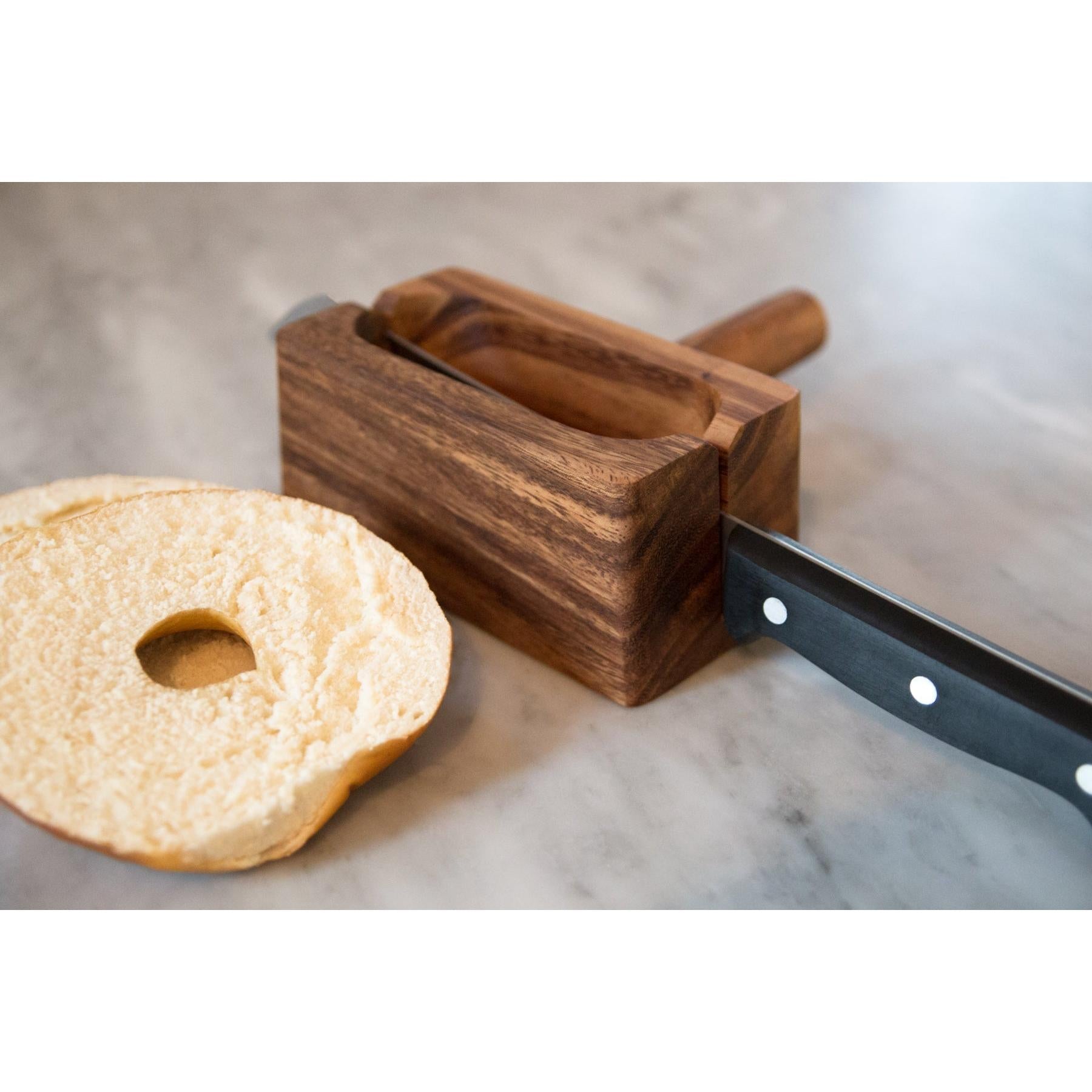 Ironwood Gourmet Acacia Wood Bagel Miter - (23 Pieces)