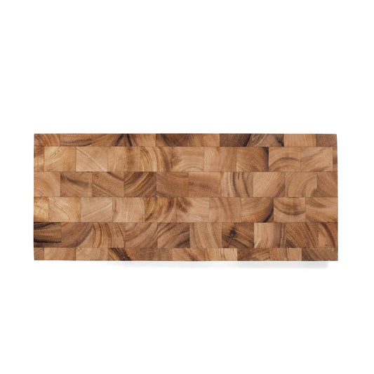 Ironwood Gourmet Acacia Wood Bowery End Grain Cheese & Charcuterie Board - (10 Pieces)