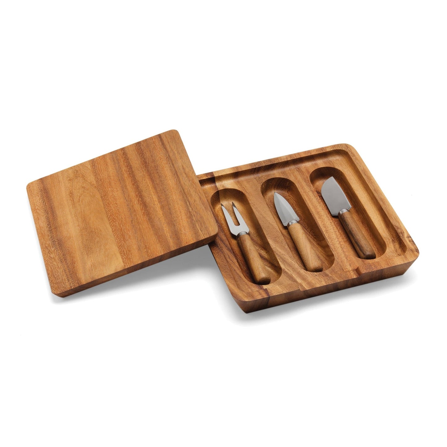 Ironwood Gourmet Acacia Wood Cheese Board and Knife Set - (6 Sets)
