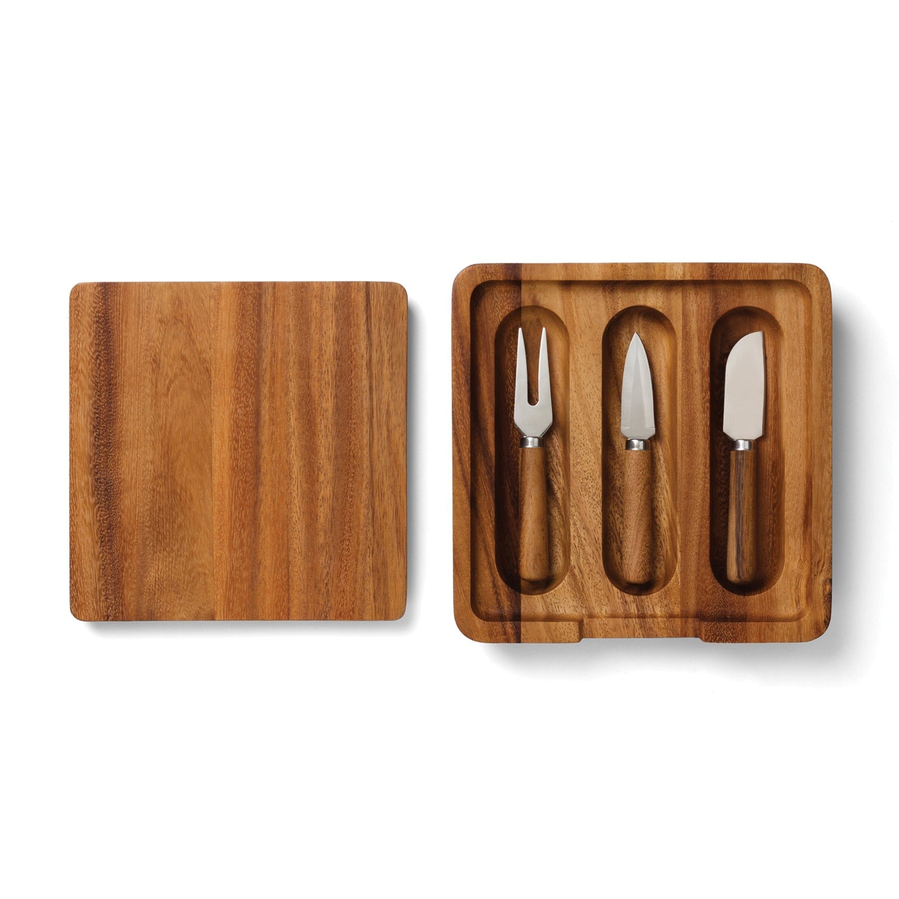 Ironwood Gourmet Acacia Wood Cheese Board and Knife Set - (6 Sets)